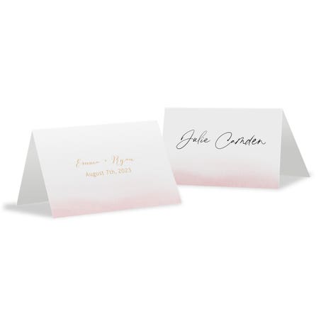 Personalized 2" x 3" Tent Place Card - Aqueous - Pack of 10