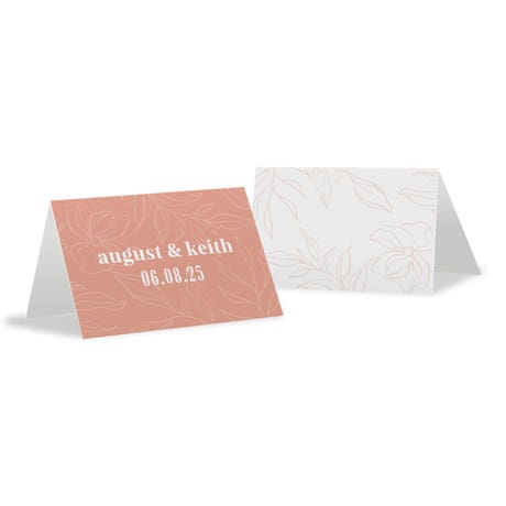 Personalized 2" x 3" Tent Place Cards - Desert Floral - Pack of 10