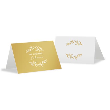 Personalized 2" x 3" Metallic Tent Place Cards - Signature Script - Pack of 10