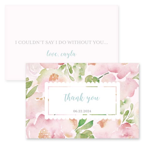 Personalized 2" x 3" Flat Place Card - Garden Party - Pack of 10