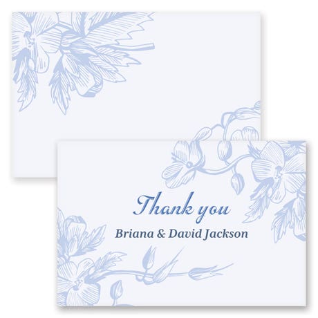 Personalized 2" x 3" Flat Place Cards - Vintage Romance - Pack of 10