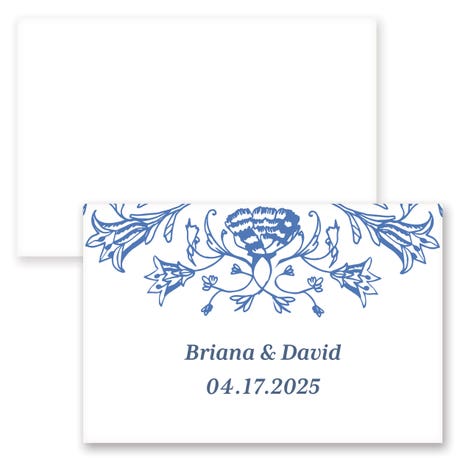 Personalized 2" x 3" Flat Place Cards - Vintage Elegance - Pack of 10