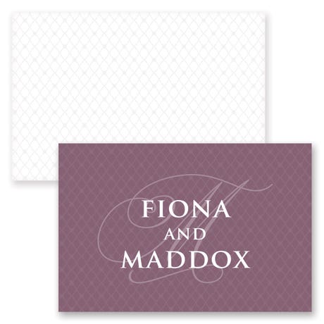 Personalized 2" x 3" Flat Place Cards - Contemporary Vintage - Pack of 10
