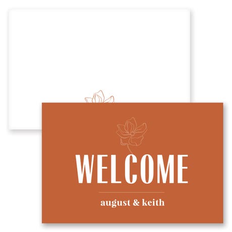 Personalized 2" x 3" Flat Place Cards - Welcome Desert Bloom - Pack of 10