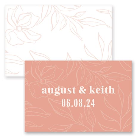 Personalized 2" x 3" Flat Place Cards - Desert Floral - Pack of 10