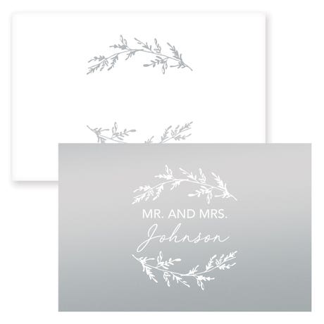 Personalized 2" x 3" Metallic Flat Place Cards - Signature Script - Pack of 10