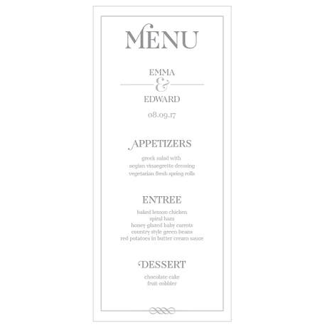Classic Script Menu Card