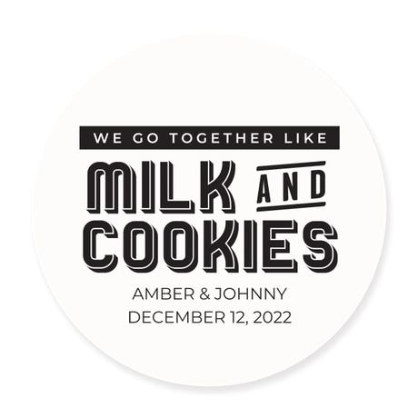 Personalized 3" Round Gift Sticker - We Go Together