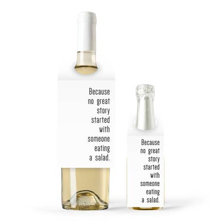 Personalized Wine Bottle Neck Hang Tags - No Great Story