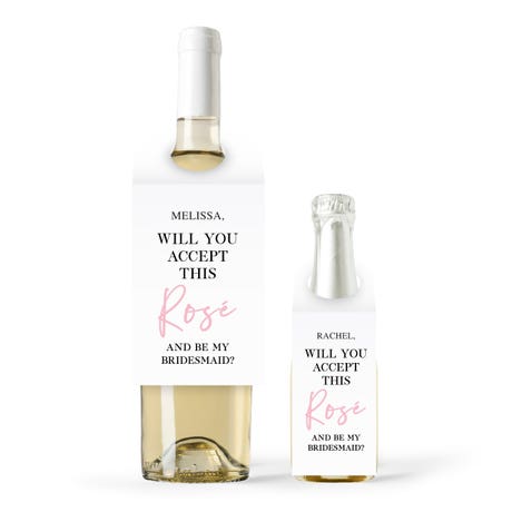 Personalized Wine Bottle Neck Hang Tags - Accept This Rosé