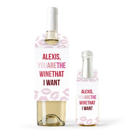 Personalized Wine Bottle Neck Hang Tags - The Wine That I Want