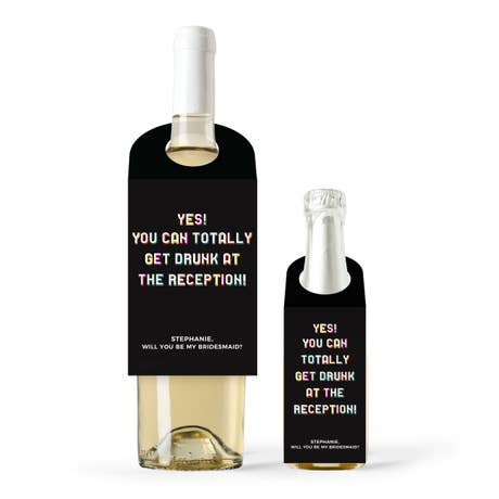 Personalized Wine Bottle Neck Hang Tags - Yes You Can