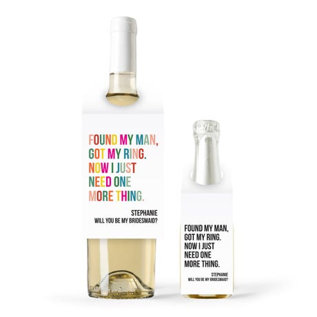 Personalized Wine Bottle Neck Hang Tags - One More Thing