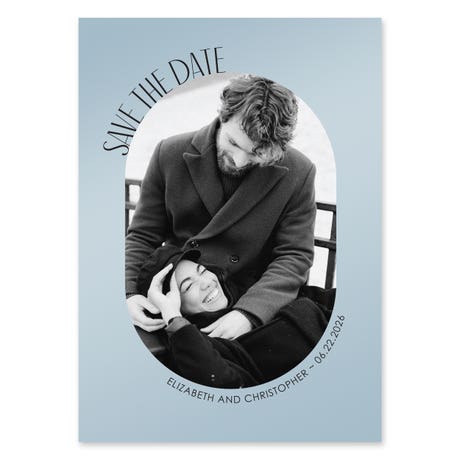 Portrait Custom Printed Photo Wedding Save the Date Cards - Luna Moon