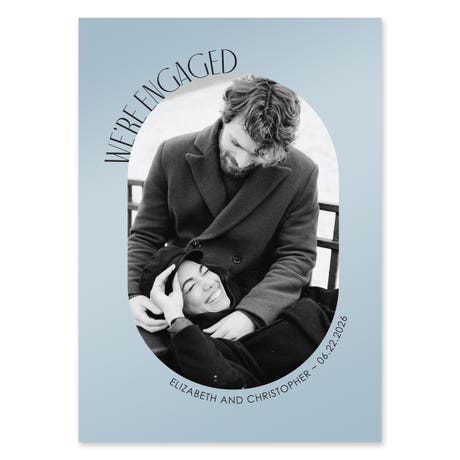 Portrait Custom Printed Photo Wedding Invitation Cards - Luna Moon