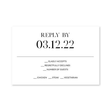 Custom Wedding RSVP Cards - Modern Love