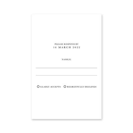 Custom Wedding RSVP Cards - Timeless Snapshot