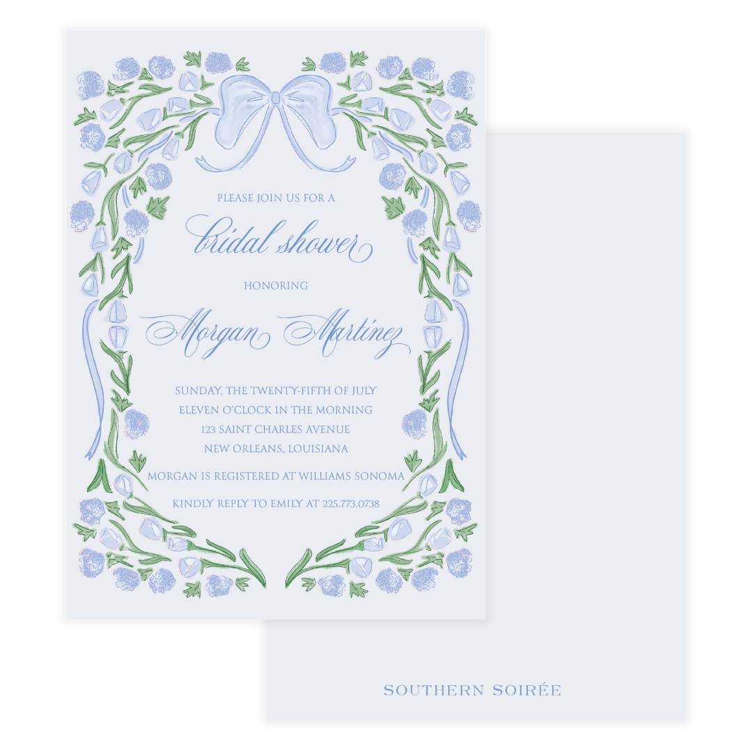 Margaret Blue Invitation