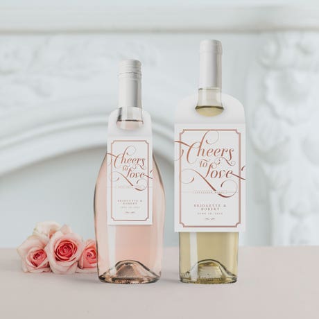 Personalized Foil Printed Wine Bottle Neck Hang Tags - Expressions
