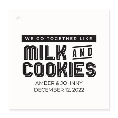 Personalized 2.5" Square Favor Tag - We Go Together
