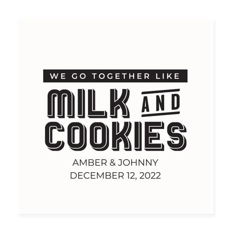 Personalized 3" Square Gift Sticker - We Go Together