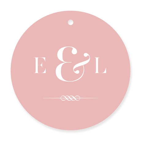 Personalized 2.5" Round Favor Tag - Classic Script