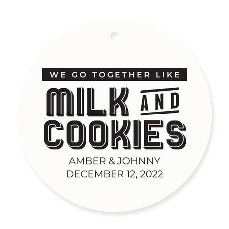 Personalized 2.5" Round Favor Tag - We Go Together