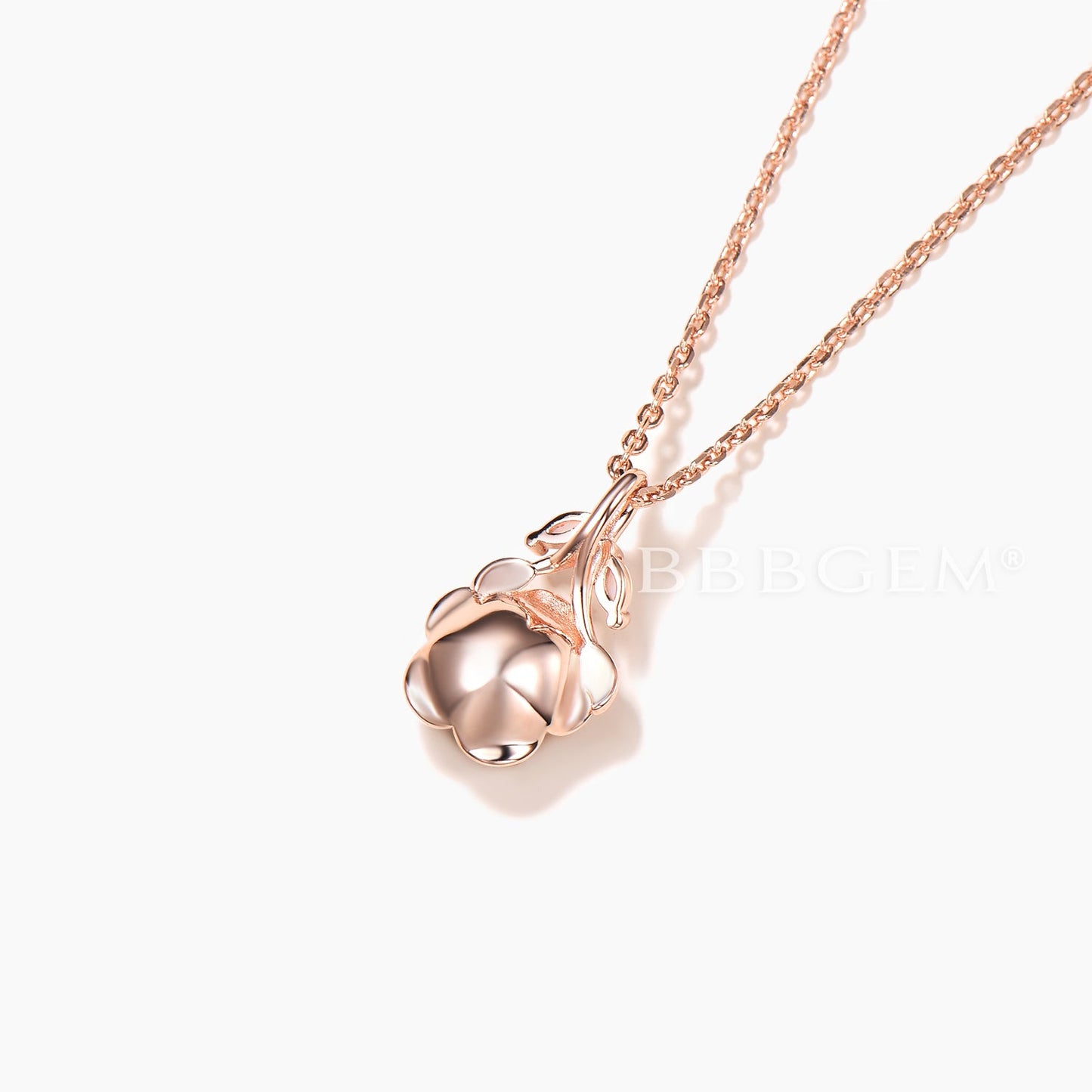 1.2CT Round Cut Ruby Floral Necklace Marquise White Opal Twig Pendant