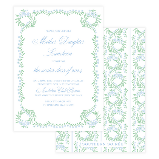 Chinoiserie Blue Block Invitation