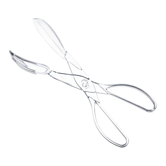 Clear Disposable Plastic Serving Salad Scissor Tongs