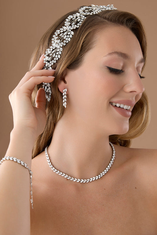 Daisy Simulated Diamond Jewelry Set