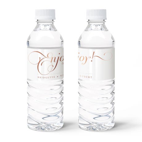 Personalized Foil Printed Water Bottle Labels - Expressions