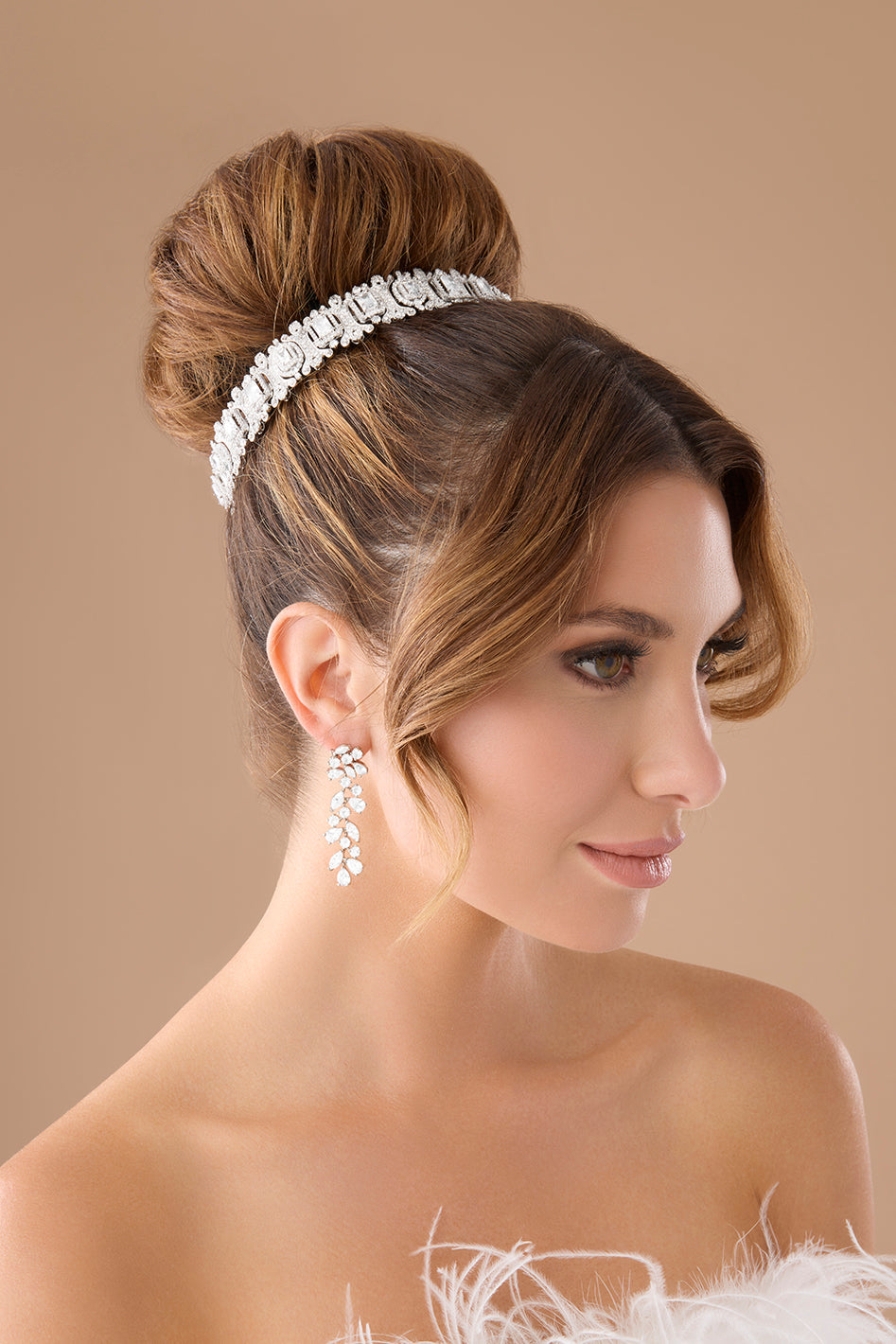 Arina Swarovski Bun Cuff