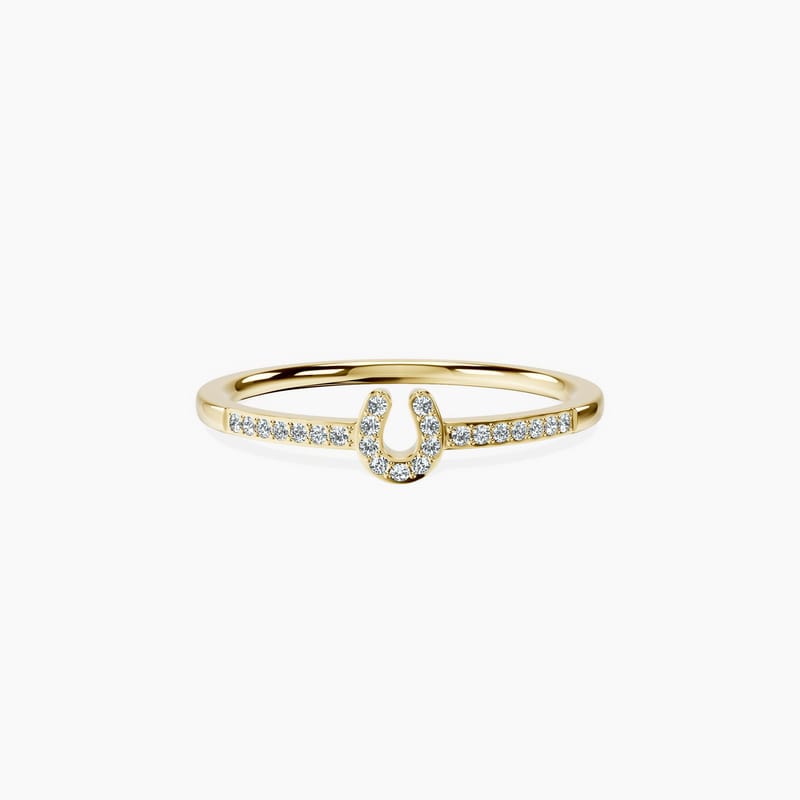 Horseshoe Pave Ring