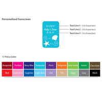 Personalized Sunscreen with Carabiner - Many Designs Available