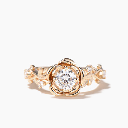 14K Yellow Gold Round Lab Grown Diamond Wedding Ring with IGI Certificate