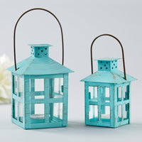 Vintage Blue Distressed Lanterns (Set of 2) - Medium