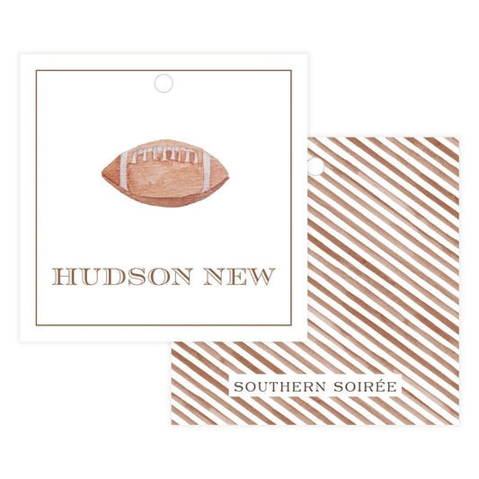 Football Square Gift Tag