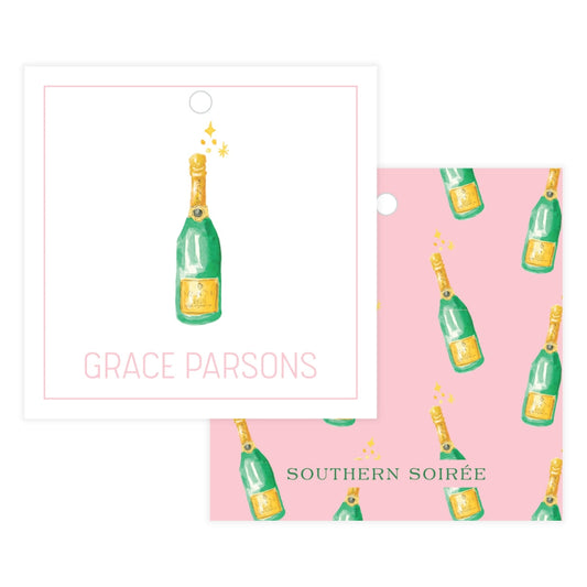Poppin' Bottles Square Gift Tag
