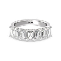 Seven Stone Emerald Cut Diamond Ring (E+ VS+)