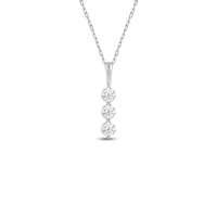 Lab Three Stone Diamond Journey Pendant