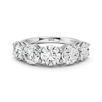 Five Stone Round Diamond Anniversary Ring (E+ VS+) Size 6.5