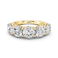 Five Stone Round Diamond Anniversary Ring (F/G SI+) Size 6