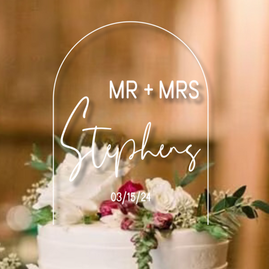 Personalized Acrylic Wedding Cake Topper With Names, Custom Wedding Cake Topper, Custom Cake Topper For Wedding, Cake Topper Hasting