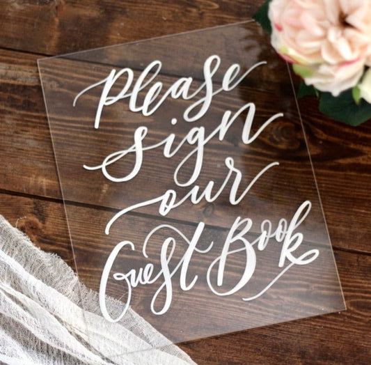 Acrylic Guestbook Sign | Wedding Guest Signatures