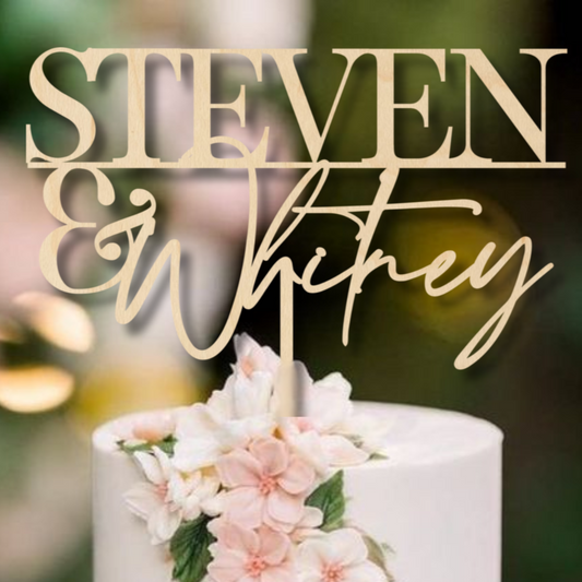 Personalized Acrylic Wedding Cake Topper With Names, Custom Wedding Cake Topper, Custom Cake Topper For Wedding, Cake Topper Inked Cutout