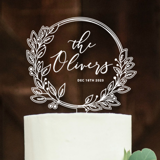Personalized Acrylic Wedding Cake Topper With Names, Custom Wedding Cake Topper, Custom Cake Topper For Wedding, Cake Topper Festive