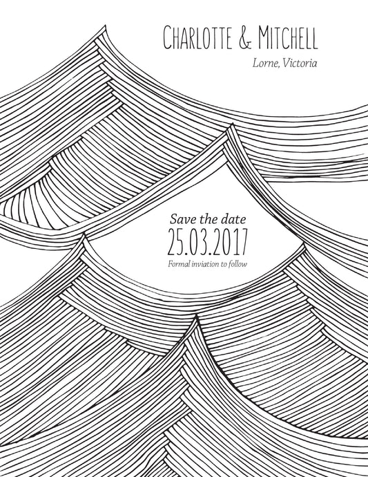 Riptide Save The Date Cards by Ruby H.
