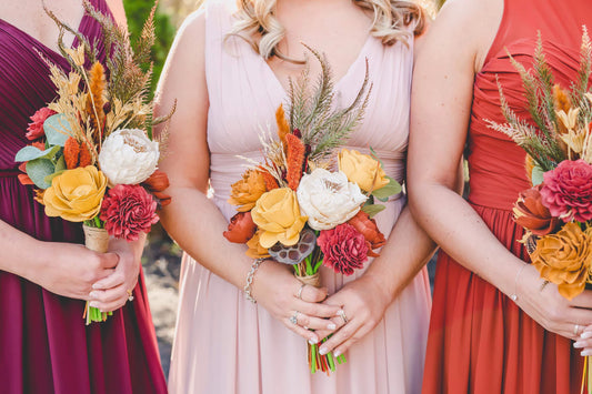 Bridal Cascade Bouquets, Wild Or Boho Style Florist Offer