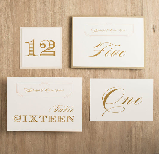 Elegant Ivory Flat Table Numbers